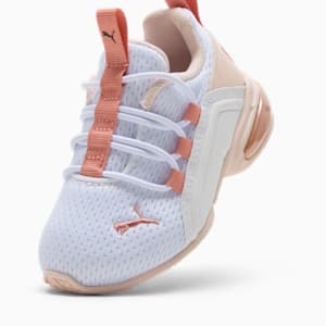 Tenis para infantes Axelion Mesh, PUMA White-Island Pink-Deeva Peach, extralarge